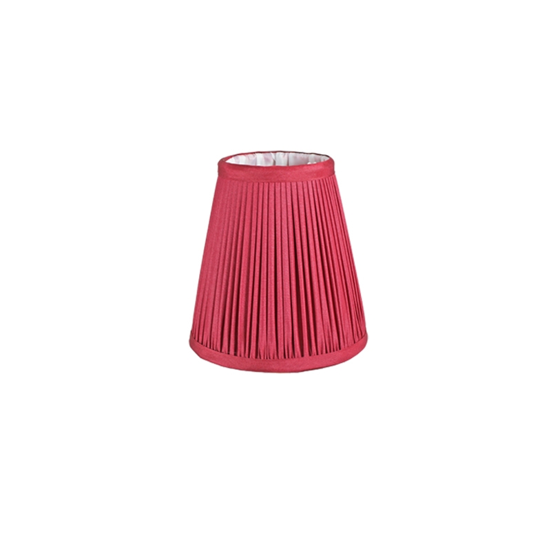 Ruby conic pleated candle shade